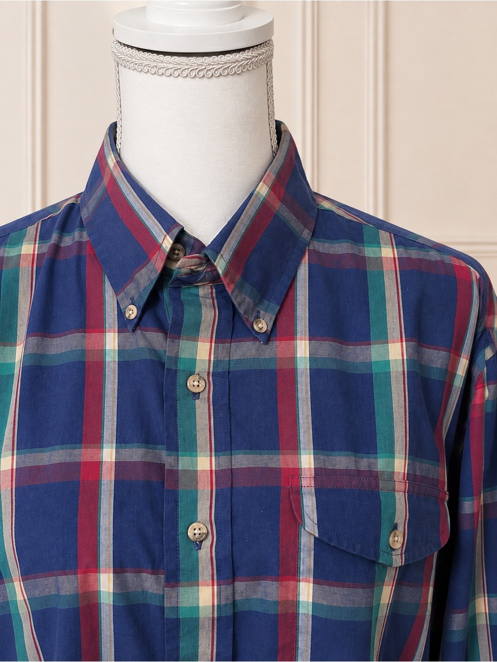 Vintage The Fox Collection Men’s Plaid Button Down Shirt - Picture 2 of 5
